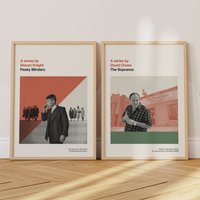 Gangster-Tv-Drucke-Set - Filmplakat, Retro, Mitte Des Jahrhunderts Modern, Vintage-Kunstdruck, Minimalistisch von RewindPrintshop