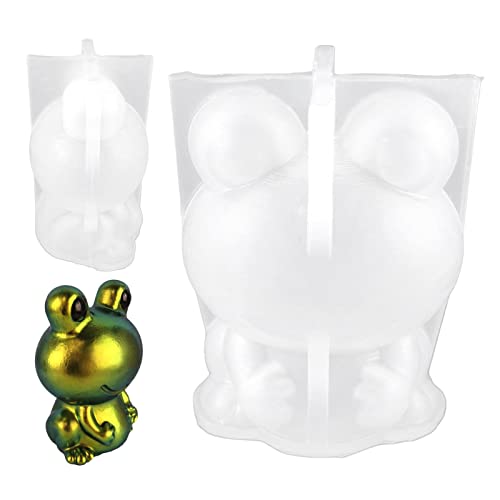 Rianpesn Frosch Kerzenform | Cartoon Frosch Tier Silikonform 3D | Ostern DIY Handgemachte Produkte Duftende Gipsornamente Tropfenkleber Harzform Für Dekor von Rianpesn