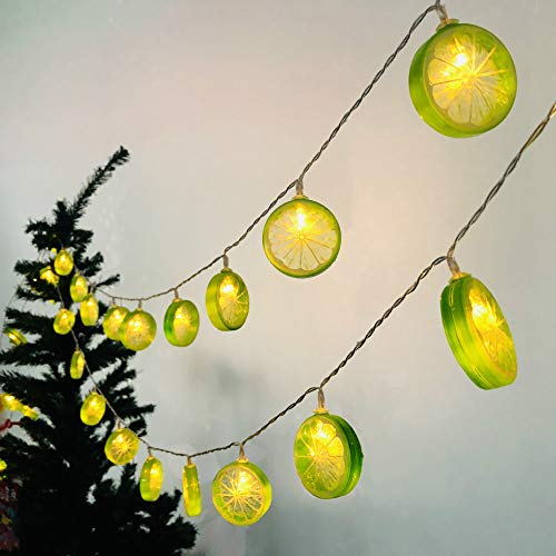 Riaxuebiy Zitrone Decor String Lights, Zitrone Girlande Girlande Hängeleuchte mit 20 LEDs, Nachtlichter Fairy Fruit Künstlicher Ring Weihnachten Festival für Zuhause Dekoration (3M20LED, von Riaxuebiy