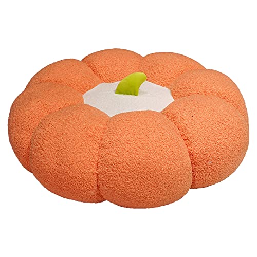 Rifuli Sitzkissen für Bürostühle, Kürbis-Futon-Kissen, kreatives rundes Schlafzimmer-Bodenkissen, verdickte Haushaltsfenstermatte, 70 cm Kissen Mit Füllung Und Bezug (Orange, B) von Rifuli