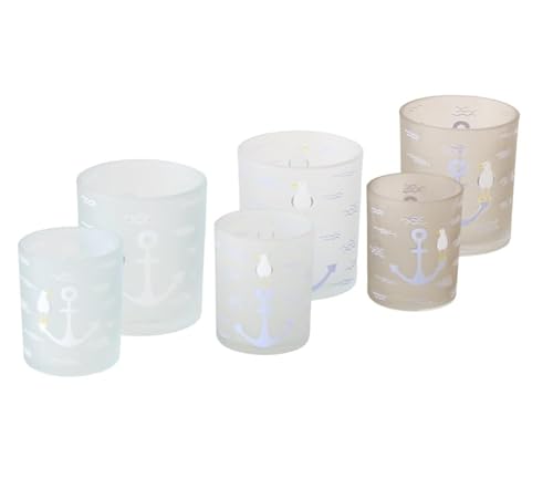 6er Set Windlichter Teelichthalter maritim Weiss b650 Anker Deko Häuser Windlichter Laternen Skandinavisch Kerzenhalter Glas Herbstdeko Dekohaus Vintage Nordic 6er Set Windlichter Teelichthalter maritim Weiss b650 Anker Deko Häuser Windlichter Laternen Skandinavisch Kerzenhalter Glas Herbstdeko Dekohaus Vintage Nordic von RiloStore