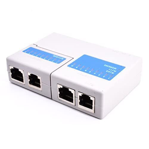 Risegun RJ45/RJ11 Mini Netzwerk Tester, professionelles Ultra Mini LAN Kabel Tester 9V DIY elektronisches Produkt weiß kann für das Testen von Netzwerken verwendet Werden von Risegun