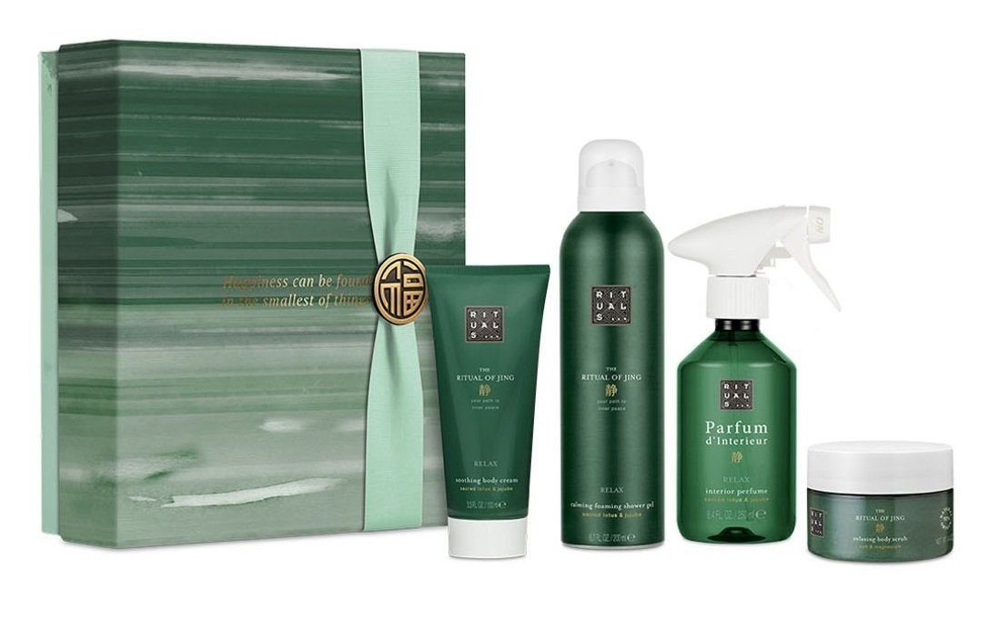 Rituals Wellness-Pflegeset The Ritual of Jing Geschenkset Mittel Beauty Frauen Männer Beauty Set, angenehmer Duft, Dusche, Raumduft, Körperpflege, Damen & Herren Wellness Set, Pflege ideal als Geschenk für Mann & Frau von Rituals