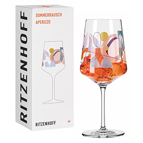 RITZENHOFF 2841007 Aperitifglas 500 ml – Serie Sommerrausch Nr. 7 mit farbenfrohen Formen – Made in Germany von RITZENHOFF