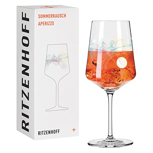 RITZENHOFF 2841014 Aperitifglas 500 ml – Serie Sommerrausch Nr. 14 mit farbenfrohem Spiralen – Made in Germany von RITZENHOFF