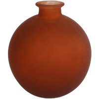 Rivanto® Glas Vase Artemis S matt terracotta Ø16 x 18 cm Blumenvase, dickes Glas, robuster Blumentopf von Rivanto