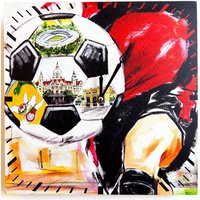 Rivanto® Wanduhr mit dem Motiv Fußball, 30 x 30 cm von Rivanto