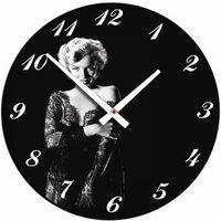 Rivanto® Wanduhr mit einem Durchmesser von 34 cm, mit dem Motiv Marilyn Black von Rivanto