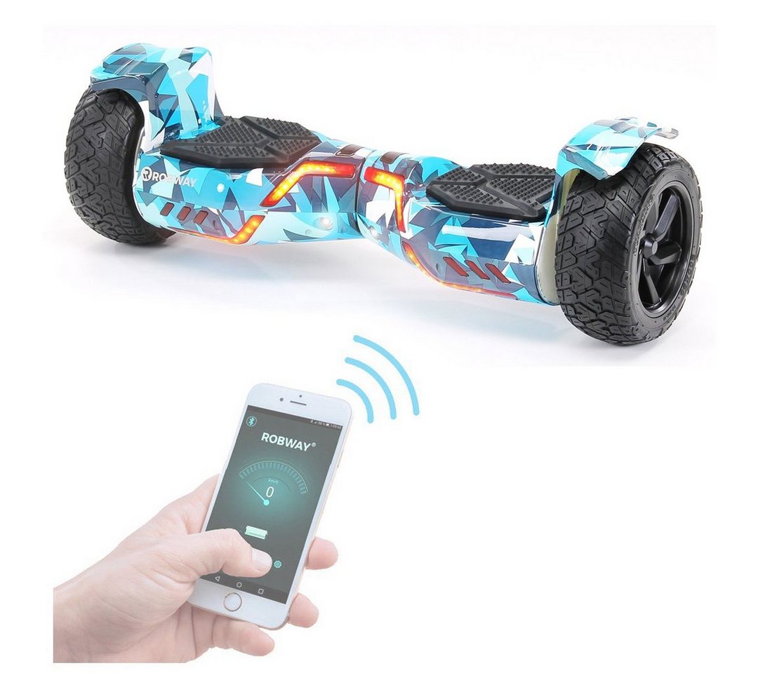 Robway Balance Scooter Hoverboard Offroad X2 inkl. Samsung Akku 8,5” integrierte Lautsprecher, 700,00 W, 15,00 km/h, (1 tlg), Self-Balance-Scooter - Bluetooth - Robway App - LED - Gyrosensoren von Robway