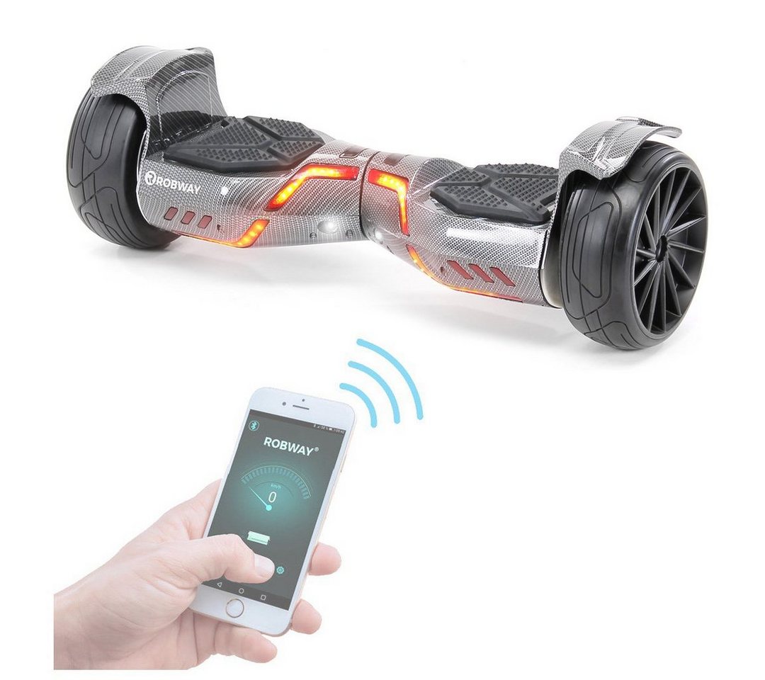 Robway Balance Scooter Hoverboard Offroad X2 inkl. Samsung Akku 8,5” integrierte Lautsprecher, 700,00 W, 15,00 km/h, (1 tlg), Self-Balance-Scooter - Bluetooth - Robway App - LED - Gyrosensoren von Robway