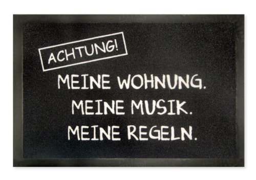 Fußmatte, Meine Wohnung, meine Musik - Stück von Rockbites