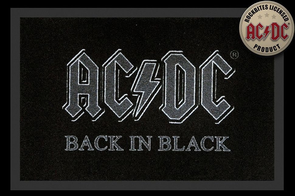 Fußmatte Rockbites Fußmatte "AC/DC Back in Black" Türmatte Fußabstreifer 22, Rockbites von Rockbites