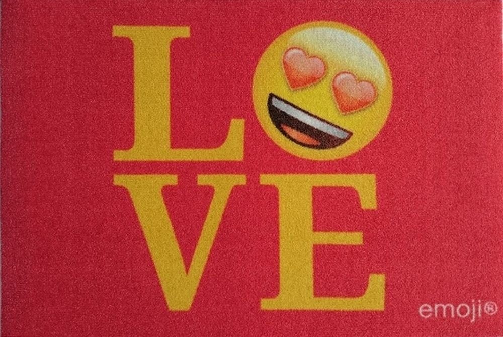 Fußmatte Rockbites - Fußmatte "Emoji - Love" Türmatte Fußabstreifer (100919), Rockbites von Rockbites