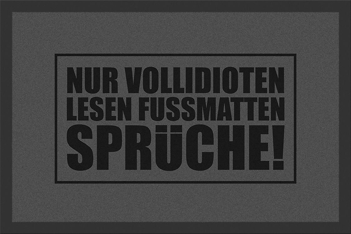 Fußmatte Rockbites - Fußmatte "Nur Vollidioten lesen ..." Grau Nr.158 (100761), Rockbites von Rockbites