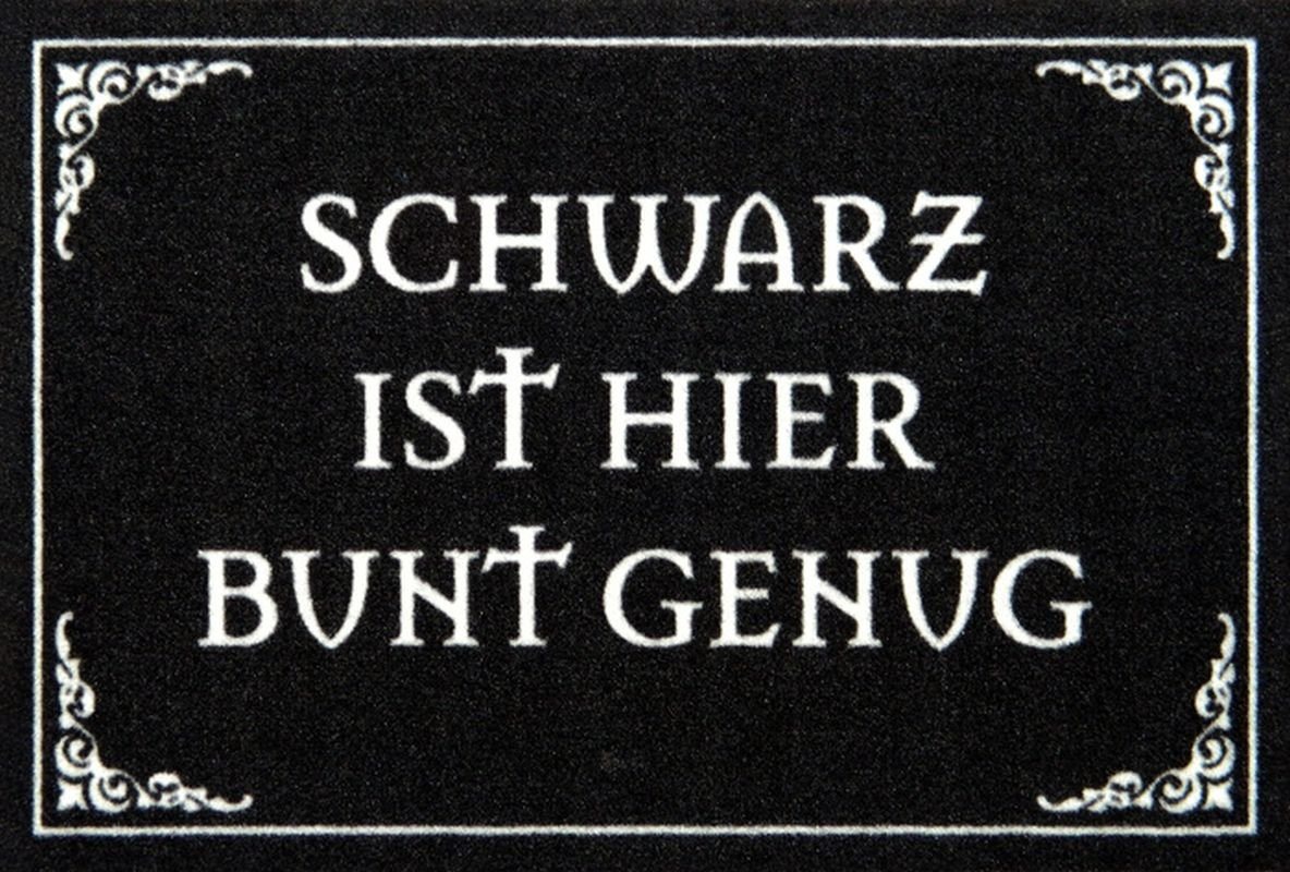 Fußmatte Rockbites - Fußmatte "Schwarz ist bunt genug" Türmatte Nr.129 (100943), Rockbites von Rockbites