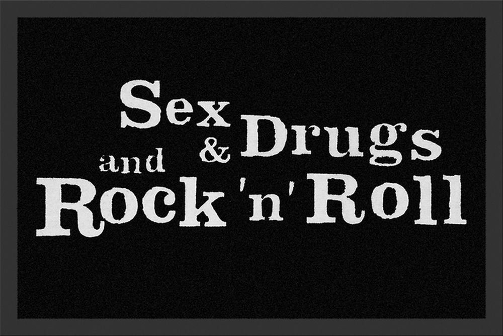 Fußmatte Rockbites - Fußmatte "Sex u. Drugs u. Rock" Türmatte Fußabstreifer, Rockbites von Rockbites