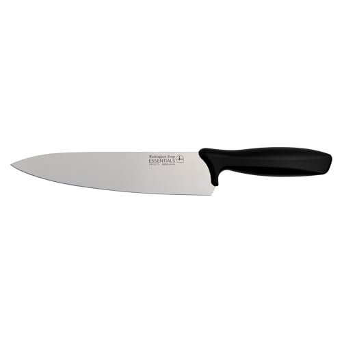 Rockingham Forge RF ESSENTIALS Kochmesser aus Edelstahl – 8“ Klinge mit schwarzem POM Griff, Chefkochmesser von Rockingham Forge