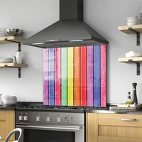 Backsplash-Platte Aus Glas, Küchen-Backsplash-Fliese, Schneidebrett, Backsplash-Wandbild, Nudelbrett, Küchendekor, Herd-Rückwandabdeckung von RoggmardHomeArt