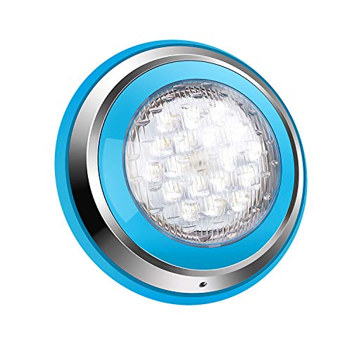 Roleadro 54W Weiß LED Poolbeleuchtung IP68 Edelstahl Schale,Unterwasser Led Pool für Schwimmbad ersatz Halogen Scheinwerfer [DC/AC 12V-24V] … von Roleadro