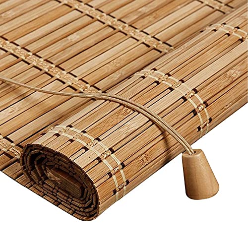 Retro Bambus Rollo Jalousine Bambusrollo,50-140cm Breit Bambus Raffrollo,Natur Holzrollos,Sonnenschutz und Sichtschutz Rollo Seitenzugrollo Für Fenster und Türen,Anpassbar (110x170cm(43x67in)) von Roller blind