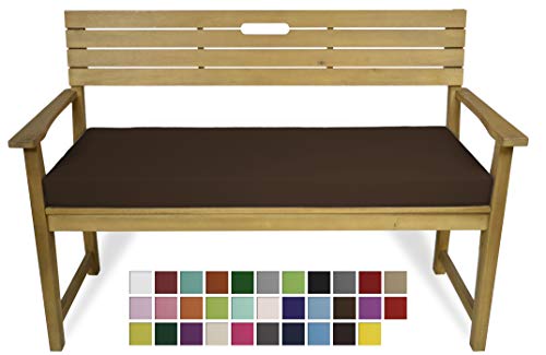 Rollmayer Bankkissen Bankauflage Sitzkissen Bankpolster Auflage für Bänke in Haus und Garten Kollektion Vivid, 1 Stück (Braun 28, 120x40x8cm) von Rollmayer