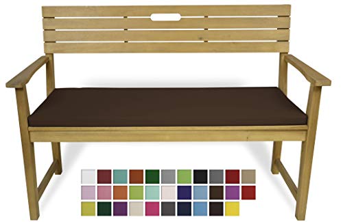 Rollmayer Bankkissen Bankauflage Sitzkissen Bankpolster Auflage für Bänke in Haus und Garten Kollektion Vivid, 1 Stück (Braun 28, 140x50x4cm) von Rollmayer