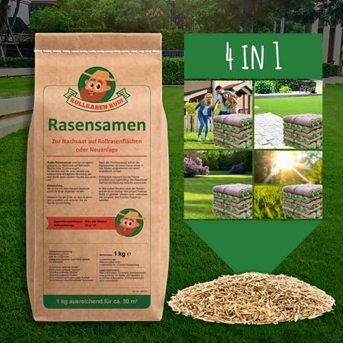 Premium-Rasensamen (4 in 1) (1kg) von Rollrasen Rudi