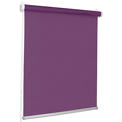 Rolmaxxx ROLLMAXXX Modern Rollo Lichtdurchlässigrollo Klemmfix ohne Bohren (90 x 215 cm, Violett) von Rolmaxxx