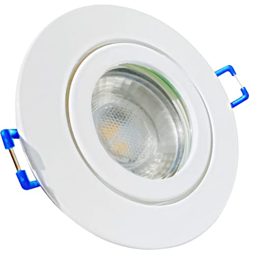 Rolux LED Bad Einbaustrahler IP44 Aqua 12V COB 5W Weiß 3 Stück Deckenleuchten 4000K Neutralweiß, Feuchtraum Dusche von Rolux