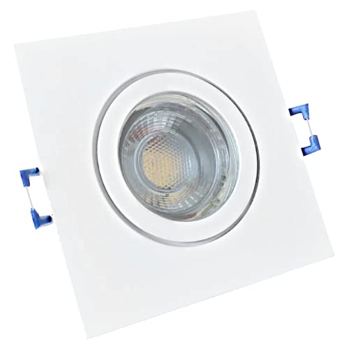 Rolux LED Bad Einbaustrahler IP44 Enya 12V COB 5W Weiß 5 Stück Deckenleuchten 3000K Warmweiß, Feuchtraum Dusche von Rolux