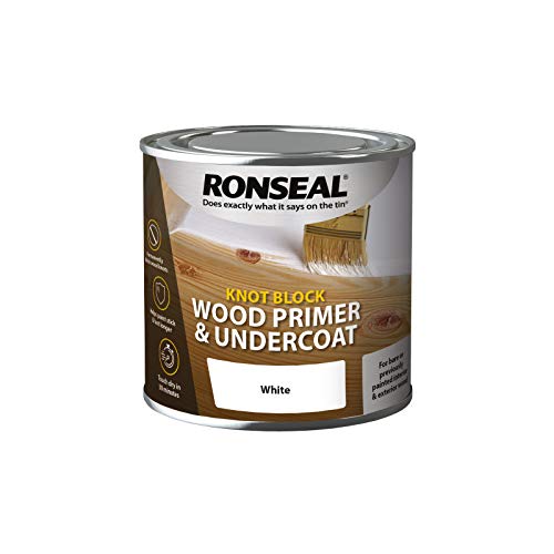 Ronseal Knot Block Primer & Undercoat RSLKBPU250, Knotenblockgrundierung, Weiß, 250 ml von Ronseal