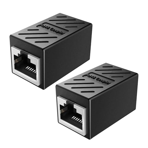 Ronyme 2Pcs Koppler Ethernet Extender Mehrzweck Computer Stecker Praktische Netzwerk Stecker für TV Hubs von Ronyme