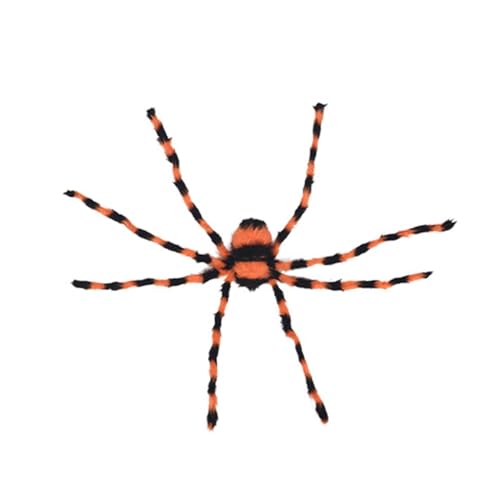 Ronyme Halloween-Spinnen-Dekoration, Veranda-Spinne, leichtes, lebensechtes Spielzeug, große, haarige Spinne, riesige Spinne für Partys im Innen- und, 125cm von Ronyme