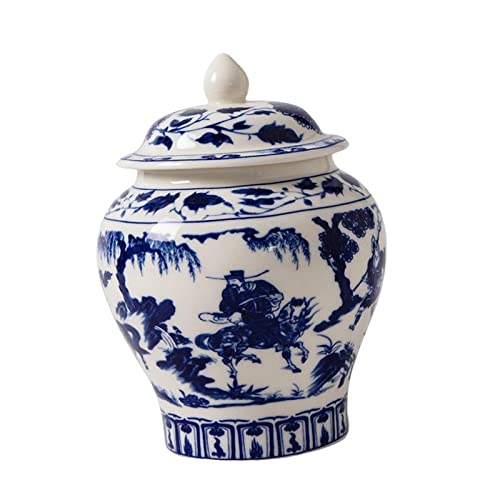 Ronyme Keramik-Ingwerglas, Porzellangläser, traditionelle Ornamente, Mehrzweck-Mandarin-asiatische Ingwerglas-Vase für Wohnkultur, Wohnzimmer, Stil d von Ronyme