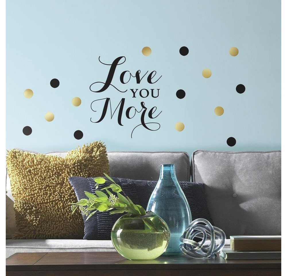 RoomMates Wandsticker "Love you more" Quote von RoomMates