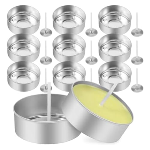 Rordigo 150-Teiliges Teezubereitungsset Aus Metall, Teelichtdosen mit 150 Kerzendochten, Leere Kerze für Kerzenliebhaber von Rordigo