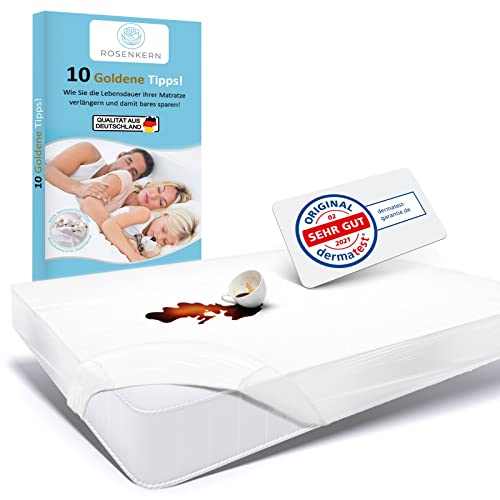 Rosenkern® Mattress Protector 140x220 Wasserdichter Matratzenschoner 140x220cm - Nässeschutz mit anschmiegsamer Baumwolle - Inkontinenzunterlage als Spannbettlaken von Rosenkern