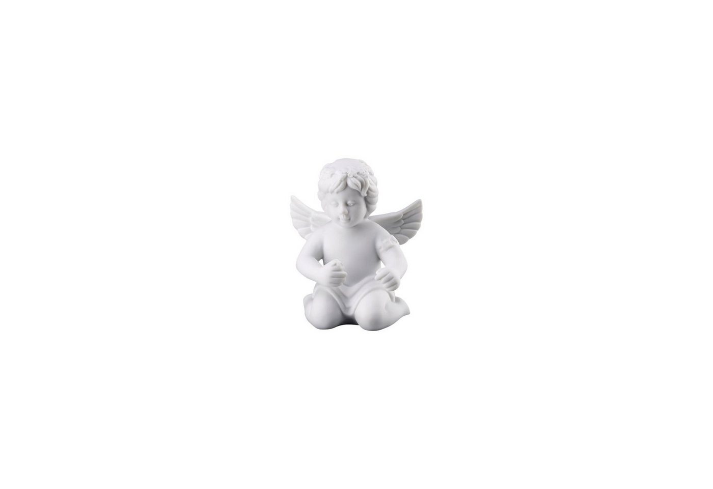 Rosenthal Engelfigur Engel klein Weiß matt Engel Porzellan Ostern 2023 Deko Figur (1 St), mit Blumenkranz von Rosenthal