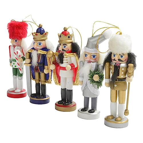 Rosixehird Nussknacker Baumschmuck - Nussknacker-Themen-Weihnachtsbaum-Verzierungen | Nussknacker zum Aufhängen, Ornamentfiguren, König und Soldat Nussknacker für Weihnachtsfeiern Rosixehird Nussknacker Baumschmuck - Nussknacker-Themen-Weihnachtsbaum-Verzierungen | Nussknacker zum Aufhängen, Ornamentfiguren, König und Soldat Nussknacker für Weihnachtsfeiern von Rosixehird