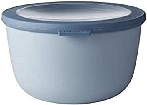 Mepal - Multi Bowl Cirqula Round - Vorratsdose mit Deckel - Geeignet als Luftdichte Aufbewahrungsbox für den Kühlschrank, Mikrowellengeschirr & als Frischhaltedosen - 2000 ml - Nordic Blue von Mepal