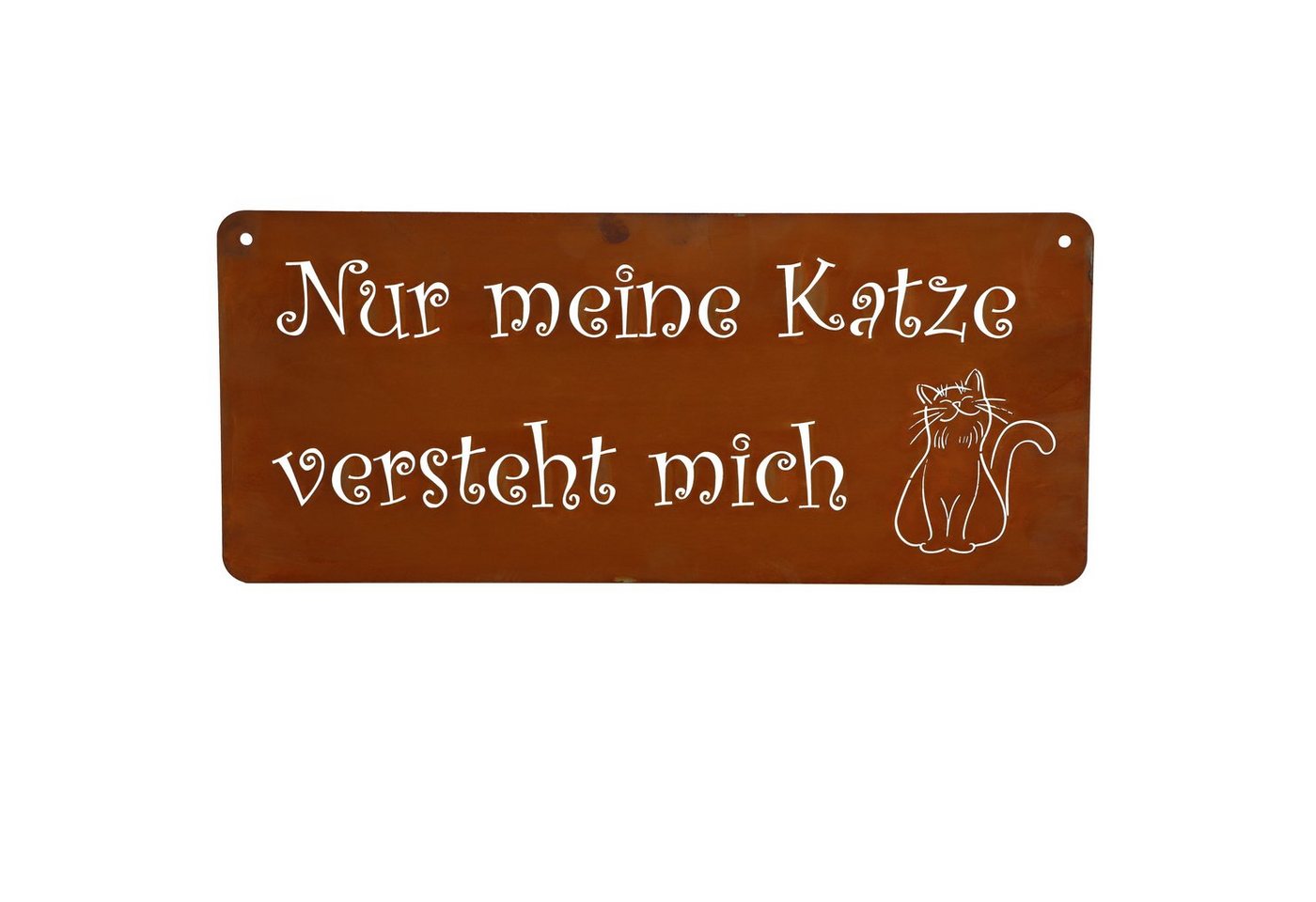 Rostikal Wanddekoobjekt Katzen Deko Schild Wanddeko Garten, echter Rost von Rostikal