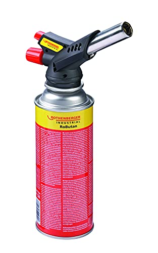 ROTHENBERGER Industrial Gas Brenner RS 220 | Über-Kopf-Arbeiten | 360° Drehung | inkl. 1 x RoButan Gaskartusche 220 g / 393 ml | 1500003657 von Rothenberger