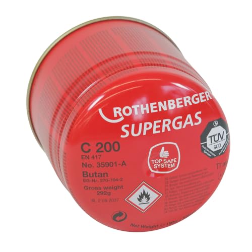 ROTHENBERGER Gaskartusche C200 A m. Sicherheitssystem | 035901-A | Gaskartusche, Kartusche, Stechkartusche von Rothenberger