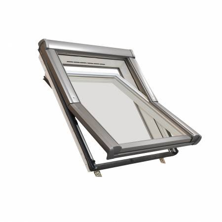 Dachdecker Favorit Roto Dachfenster aus Kunststoff mit Eindeckrahmen (74x140) von Roto