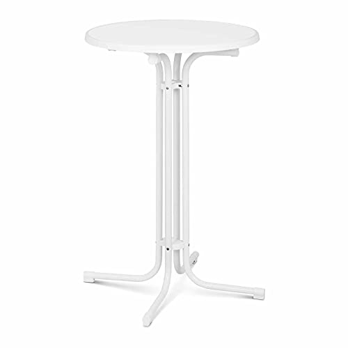 Royal Catering RC-BIS70FW Stehtisch rund klappbar Ø 70 cm weiß 110 cm hoch Bistrotisch Gastronomie von Royal Catering