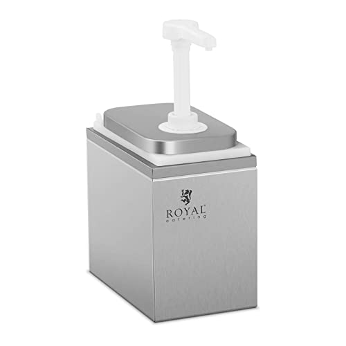 Royal Catering RCDI-2L Saucenspender Pumpstation Pumpspender Senfspender Dosierspender 1 Pumpen 1 L von Royal Catering