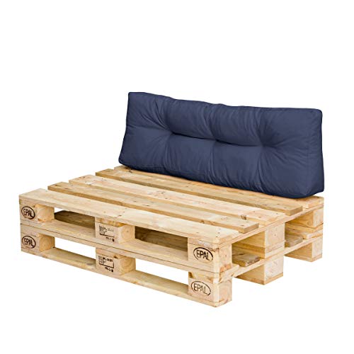 Royal Schneider Palettenkissen Set Palettensofa Palettenpolster 120x80cm 6R LS Sitzkissen Rückenkissen, 1x Rückenkissen (120 x 40 x10 cm), 500-04 Navy von Royal Schneider