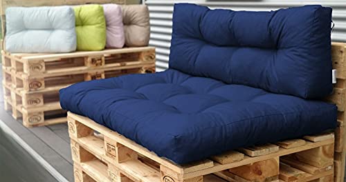 Royal Schneider Palettenkissen Set Palettensofa Palettenpolster Sitzkissen oder Rückenkissen 120x80cm, 04-Navy, 4er Set von Royal Schneider