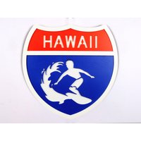 3D Deep View Surf Illustration Auf Der Hawaii Interstate Wandbehang, Geschenke, Catch The Geschenk, Weihnachtsgeschenk, Rwa16301 von RozandiArtDeco