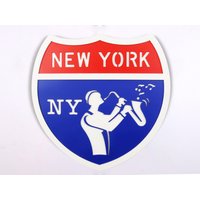 New York Jazz Geschenk, Popkultur Kunst, 3D Holz Wand Geschenk Für Ihn, Saxophon Weihnachtsgeschenk, Rwa16601 von RozandiArtDeco